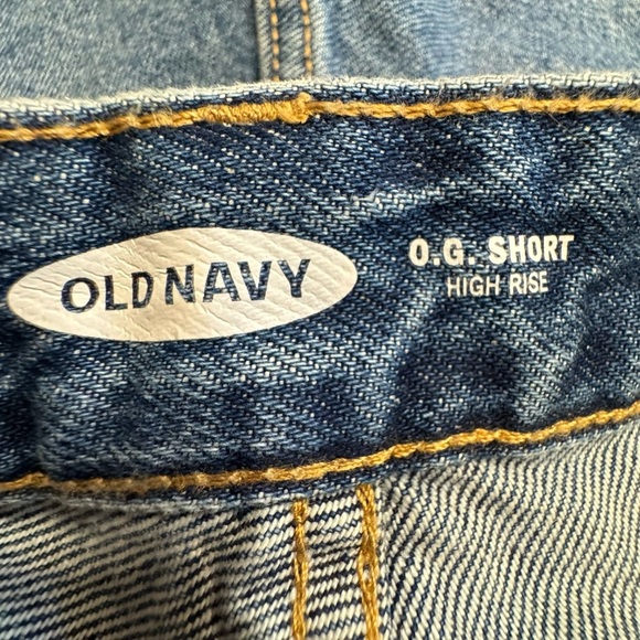 Old Navy OG Short Button Fly Hi Rise Patriotic Embellished Jean Shorts Size 10 - Picture 13 of 16
